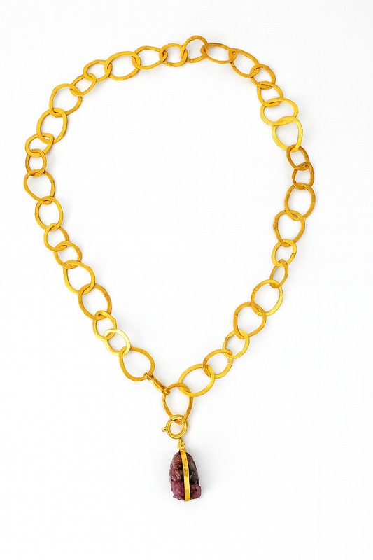 Collar MULTIPOSICIÓN con Rubí bruto