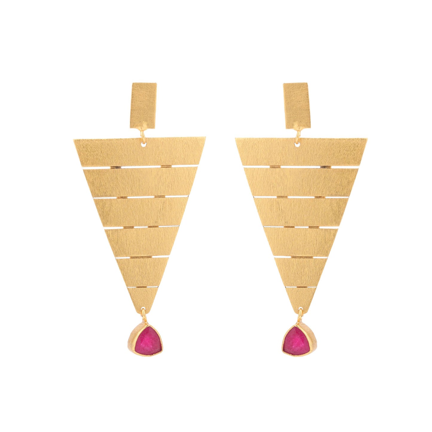 PENDIENTES CONSTANZA TURMALINA ROSA
