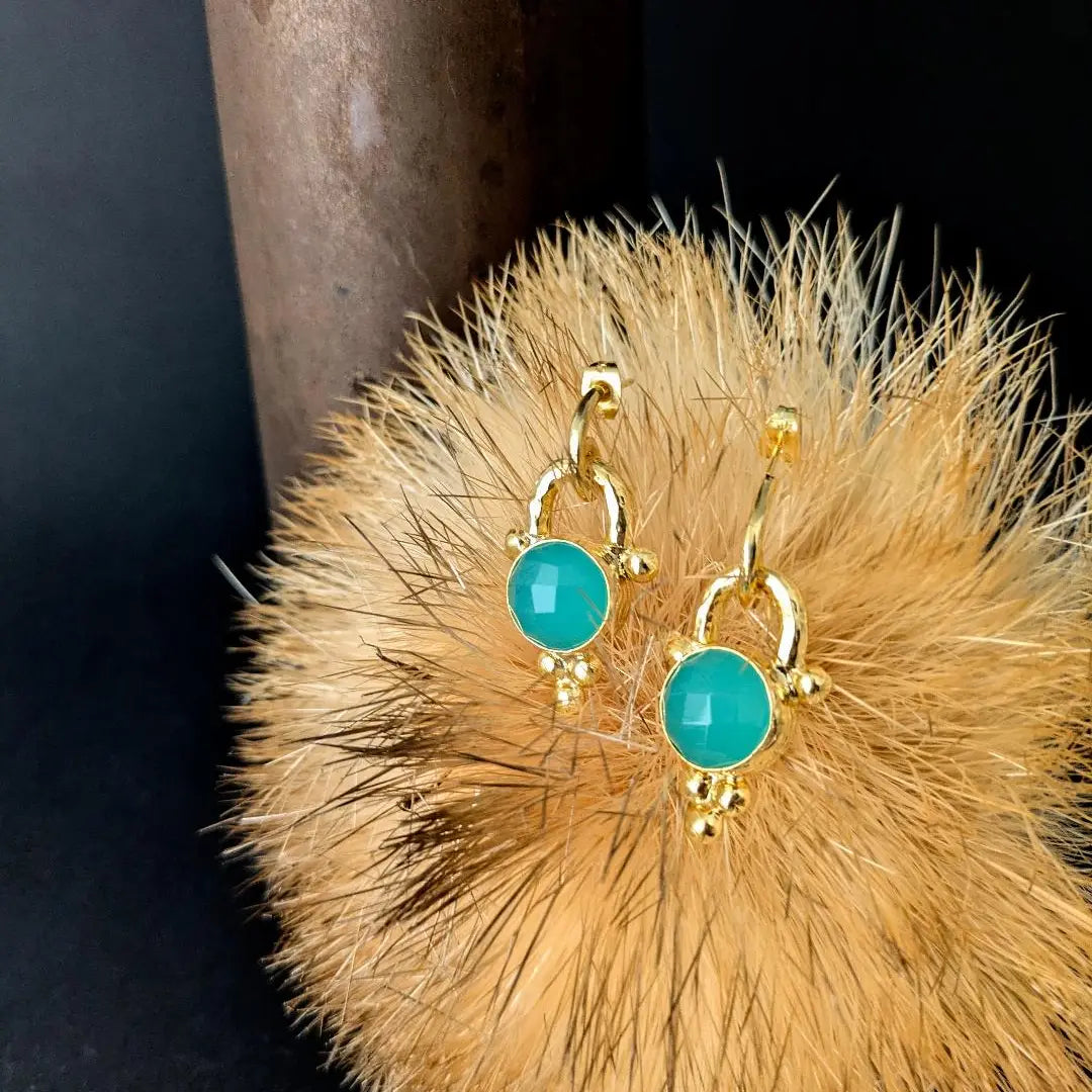Pendientes AMANDA Calcedonia Sky