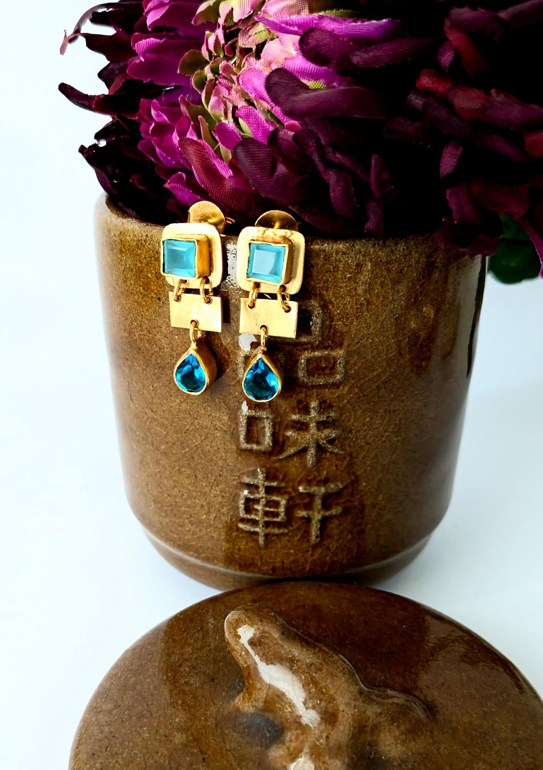 Pendientes SPRING Aguamarina e Apatita