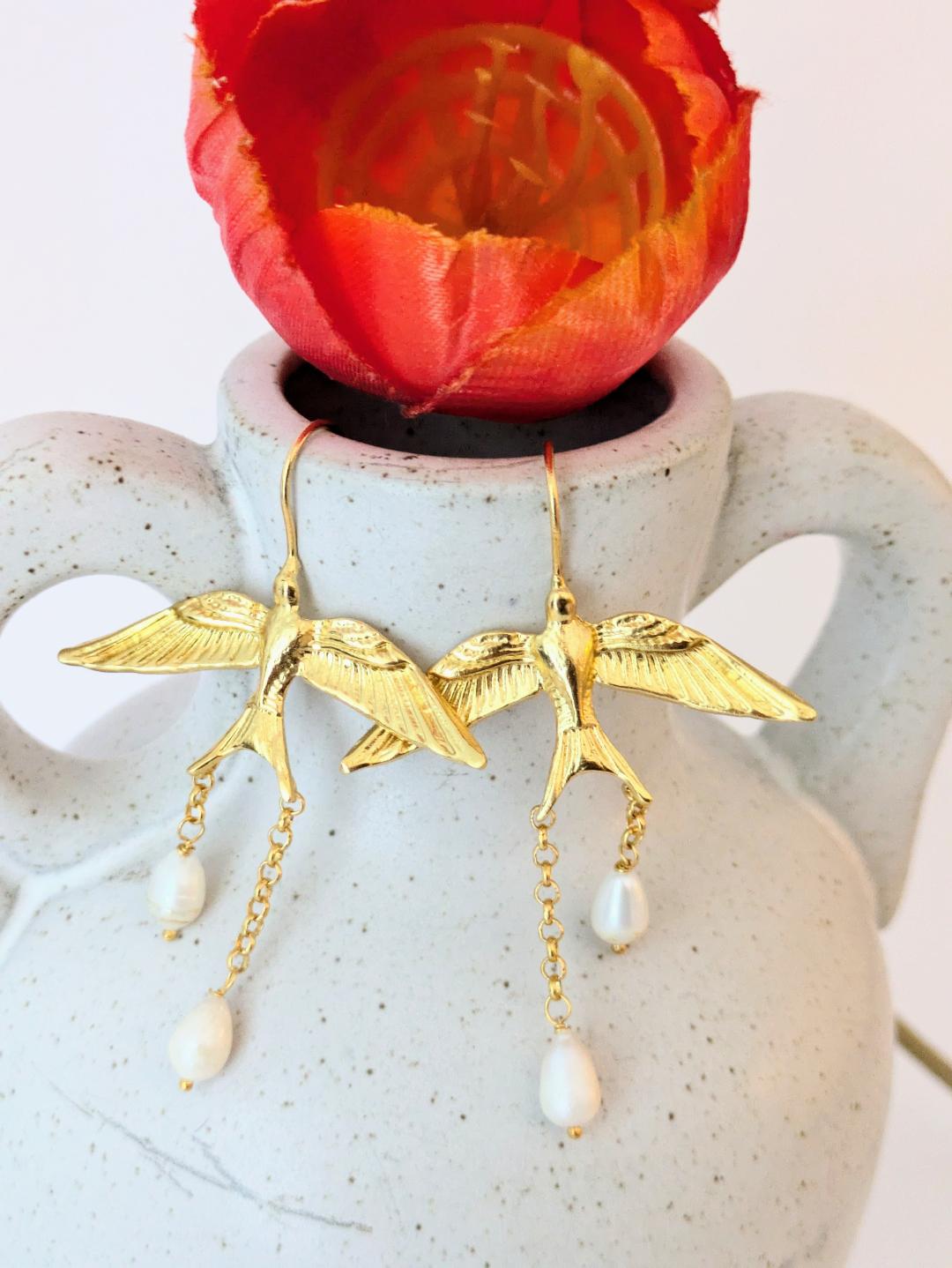 Pendientes largos PAX Perlas