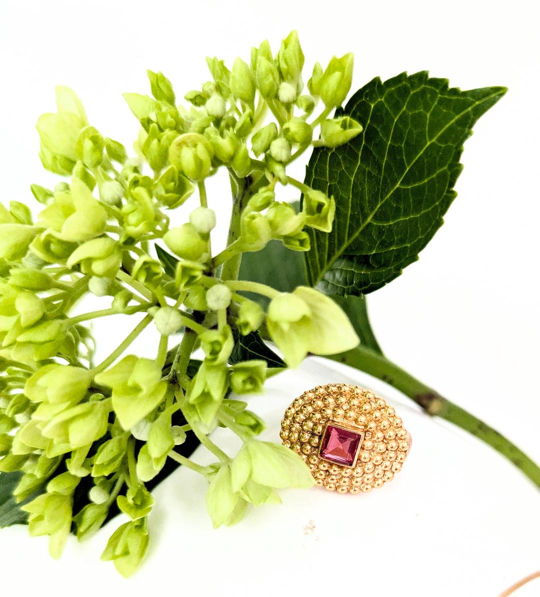 Anillo SAMARCANDA Turmalina rosa