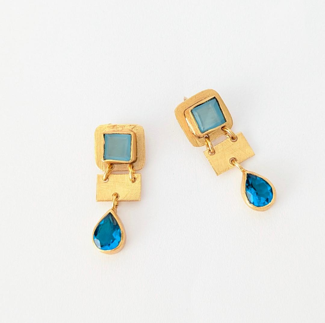 Pendientes SPRING Aguamarina e Apatita