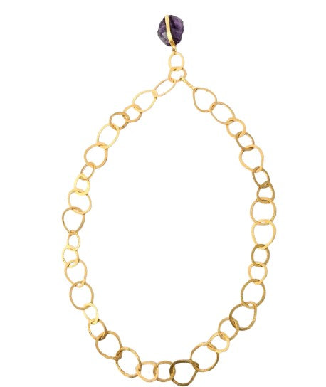 Collar MULTIPOSICIÓN con Amatista bruta