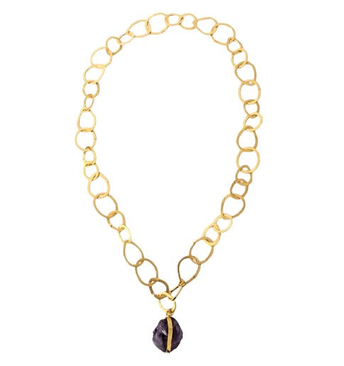 Collar MULTIPOSICIÓN con Amatista bruta