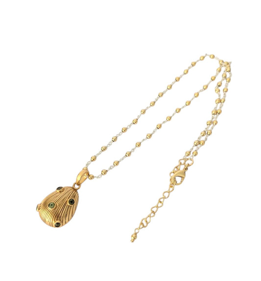 Collar ESCARABAJO Peridotos