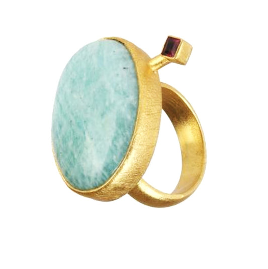 Anllo PIPPA Amazonita y Turmalina rosa