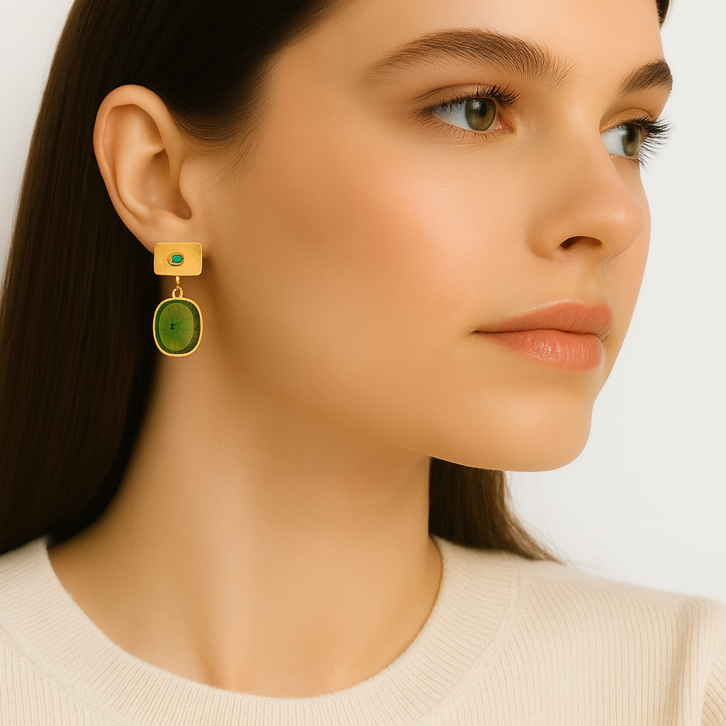 Pendientes SILK Peridoto