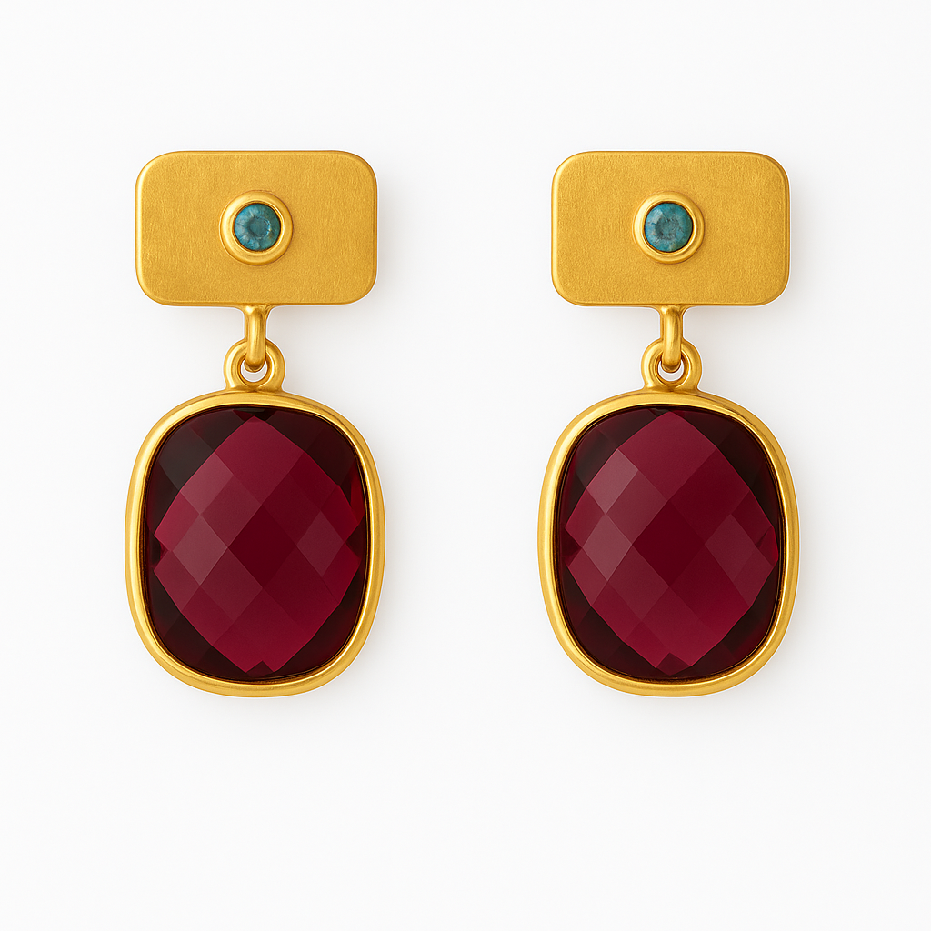 Pendientes SILK Granate