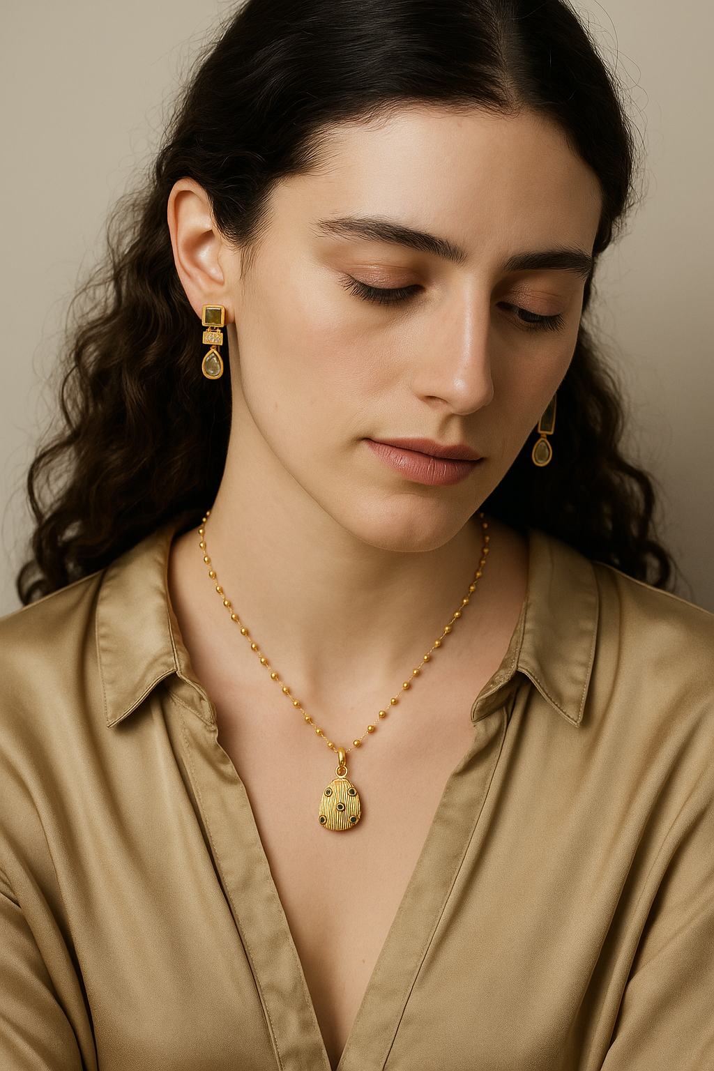 Collar ESCARABAJO Peridotos