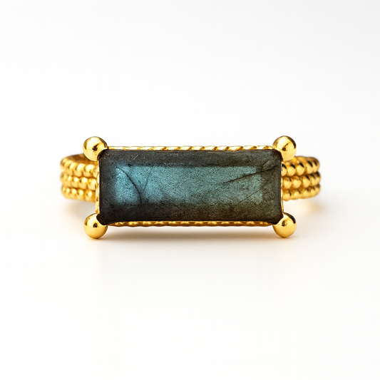 Anillo JAISALMER Labradorita