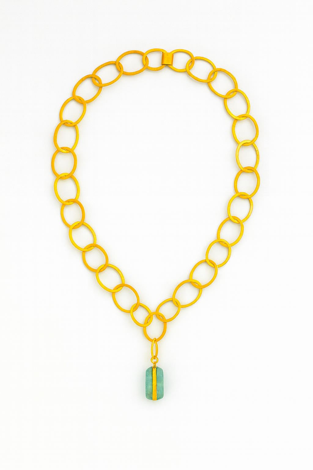 Collar MULTIPOSICIÓN con Aguamarina bruta