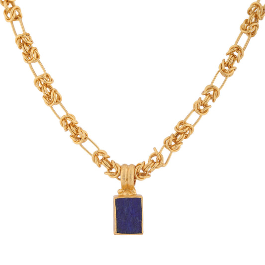 Collar AMULET Lapislázuli bruto