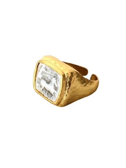 Anillo sello ROMAN HORSE