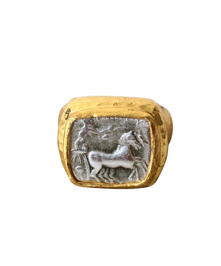 Anillo sello ROMAN HORSE