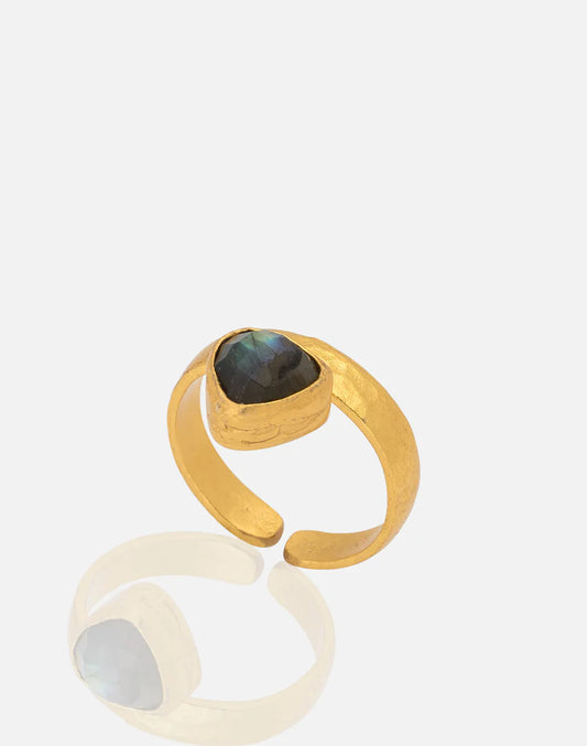 Anillo TRIANGULO Labradorita