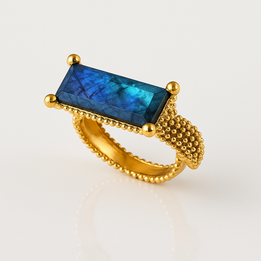 Anillo JAISALMER Labradorita