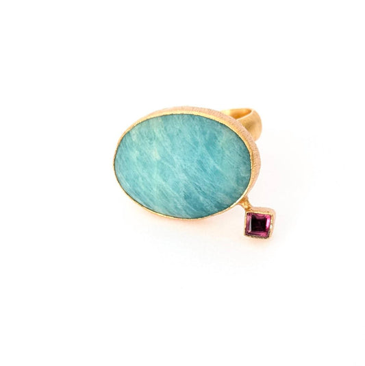 Anllo PIPPA Amazonita y Turmalina rosa