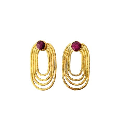 Pendientes largos EMPERATRIZ Ruby corondan