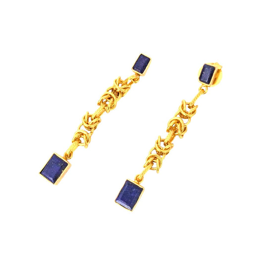 Pendientes largos ANCIENT Lapislázuli