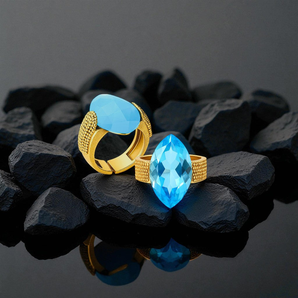 Anillo ADAGIO Topacio azul