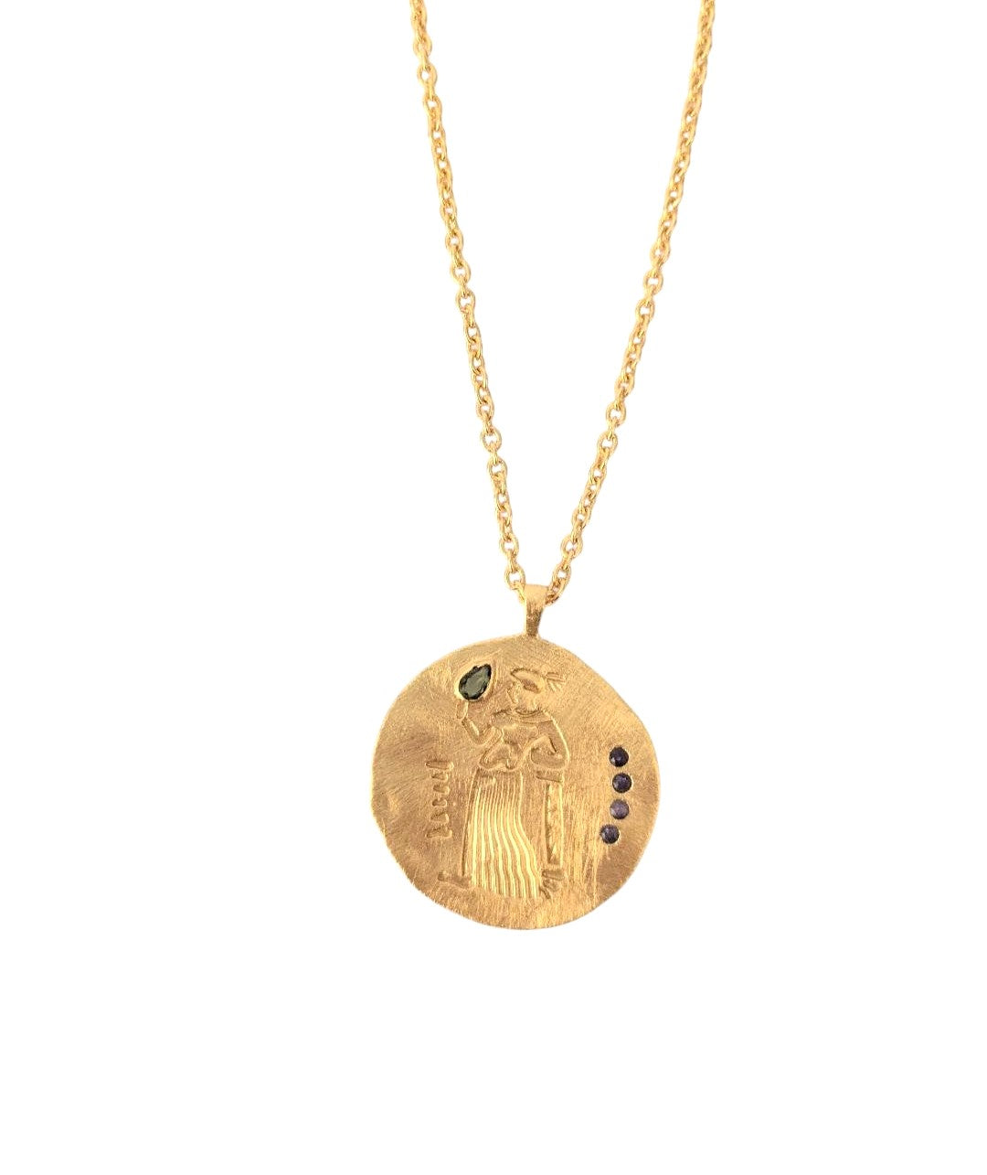 Collar  HELENA Prehnita y amatistas