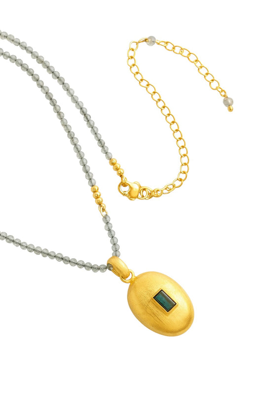 Collar RELICARIO Labradorita