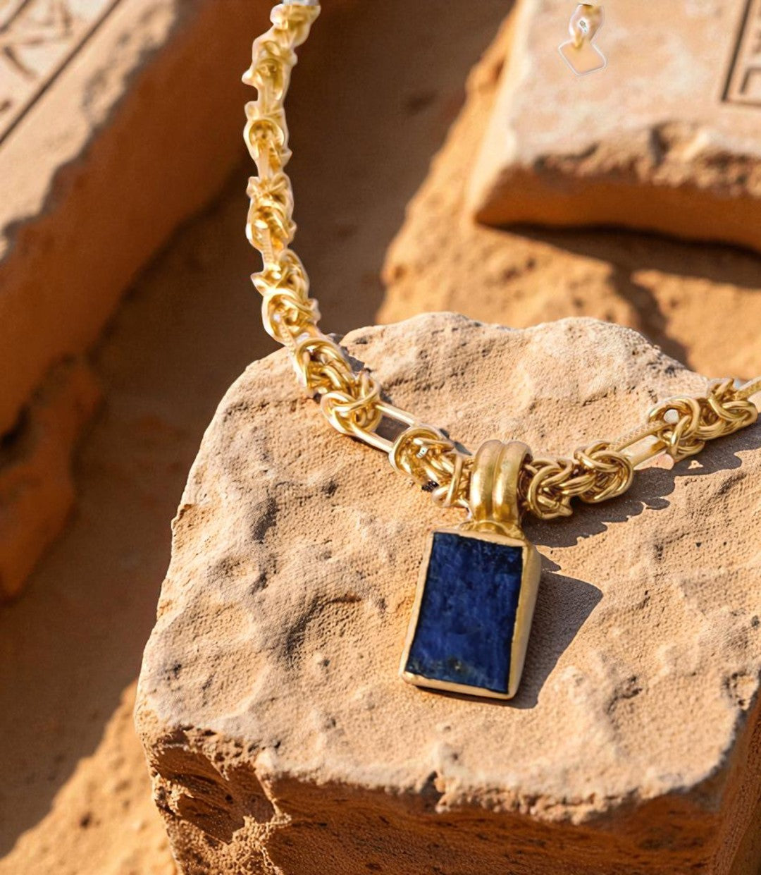 Collar AMULET Lapislázuli bruto